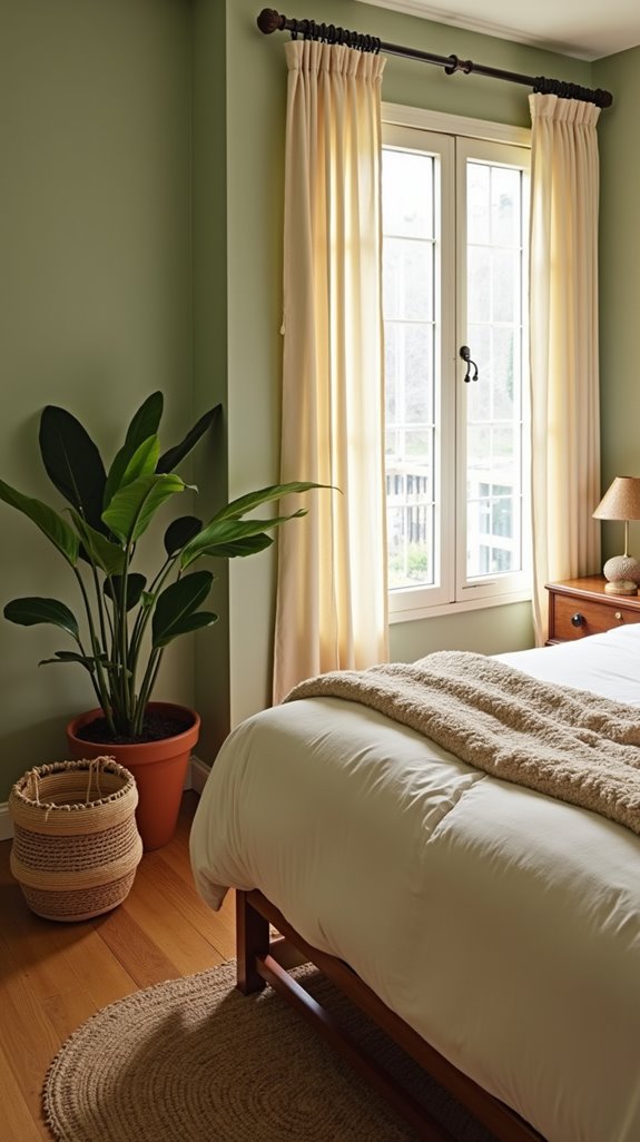 serene earthy green decor