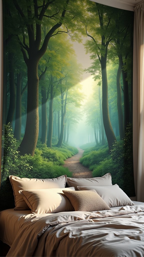 serene forest inspired bedroom retreat