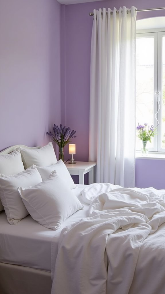 serene lavender and white oasis