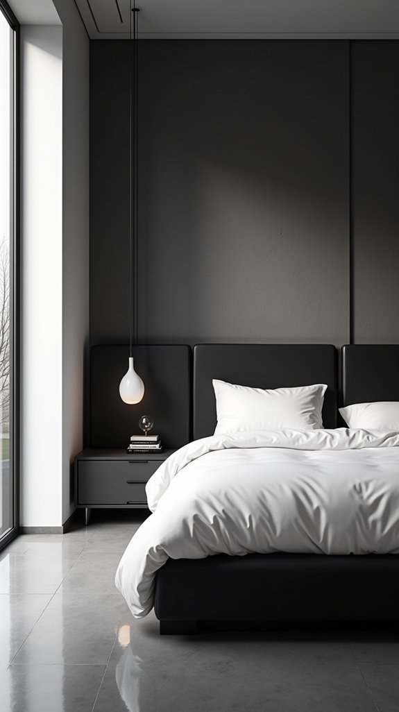 serene monochrome bedroom design