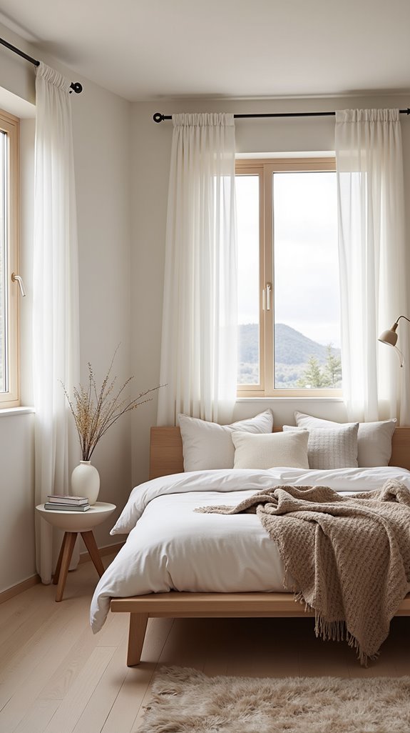 serene scandinavian bedroom design