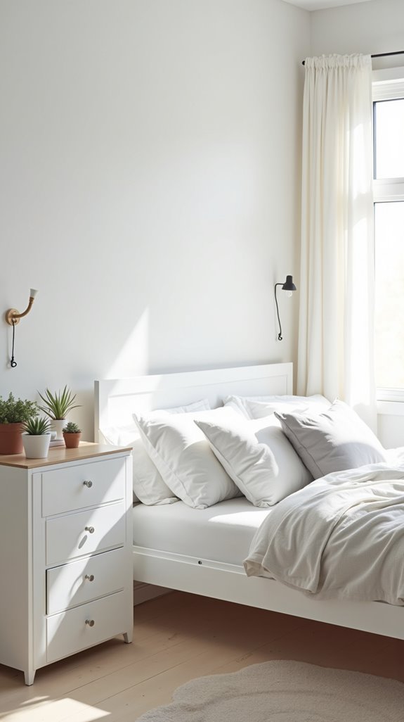 serene scandinavian minimalist bedroom