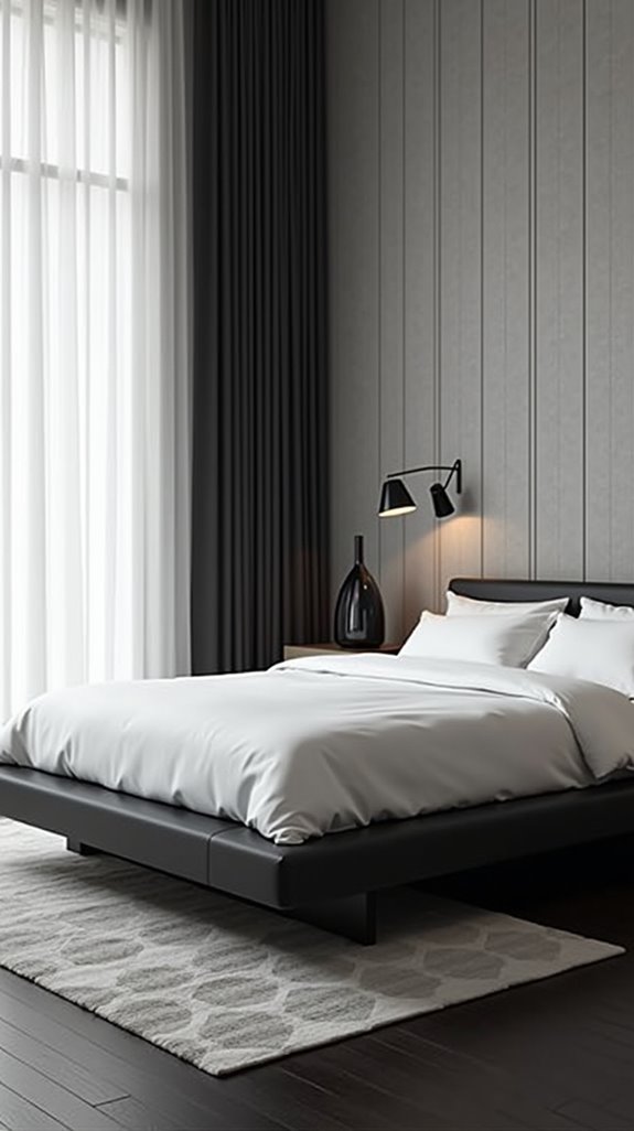 sleek modern black and white