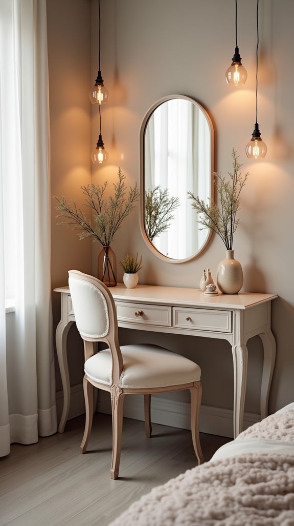 soft flattering vanity lighting