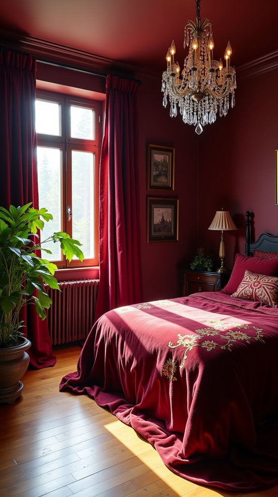 sophisticated deep burgundy warmth