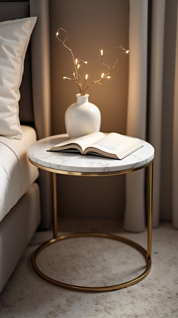 sophisticated marble side table