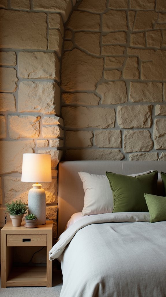 stone accents enhance elegance