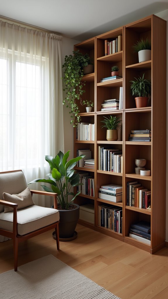 stylish bookshelf room divider