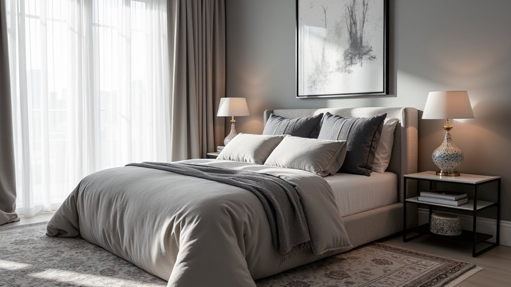 stylish grey and white decor