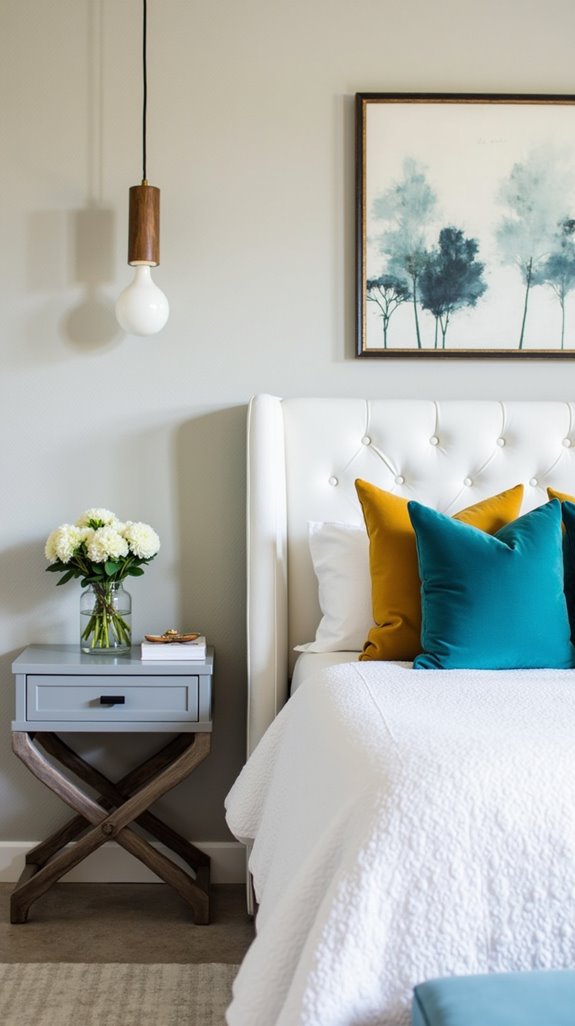 stylish grey nightstands enhance function