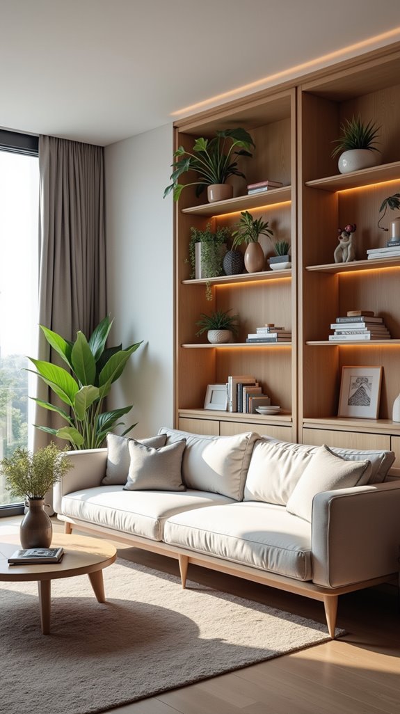 stylish open shelving solution