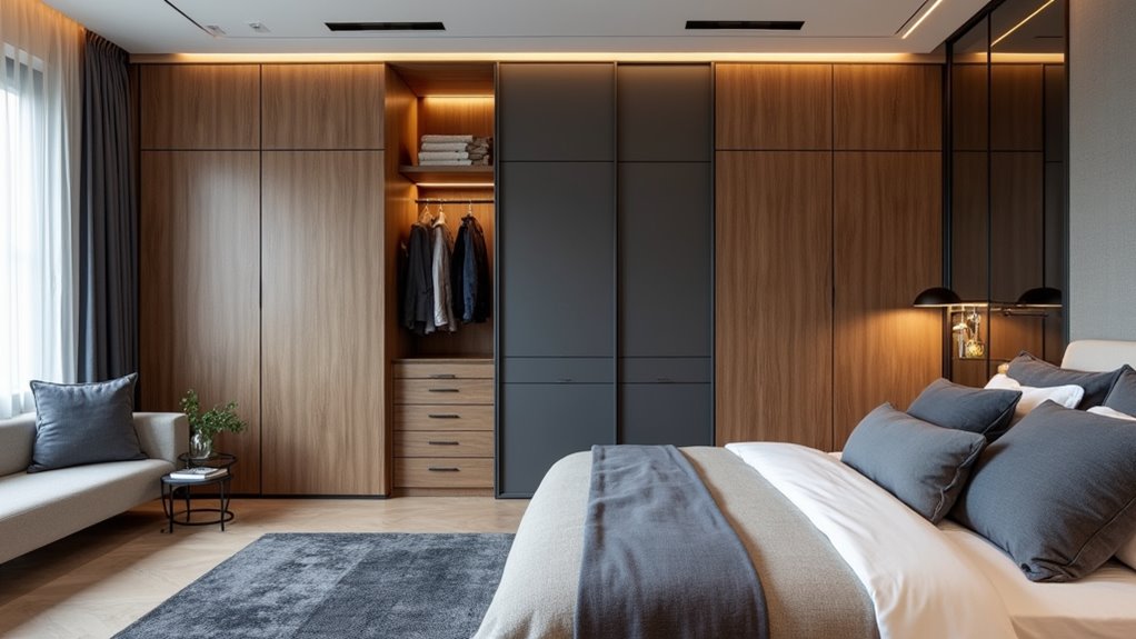 stylish organized bedroom wardrobes
