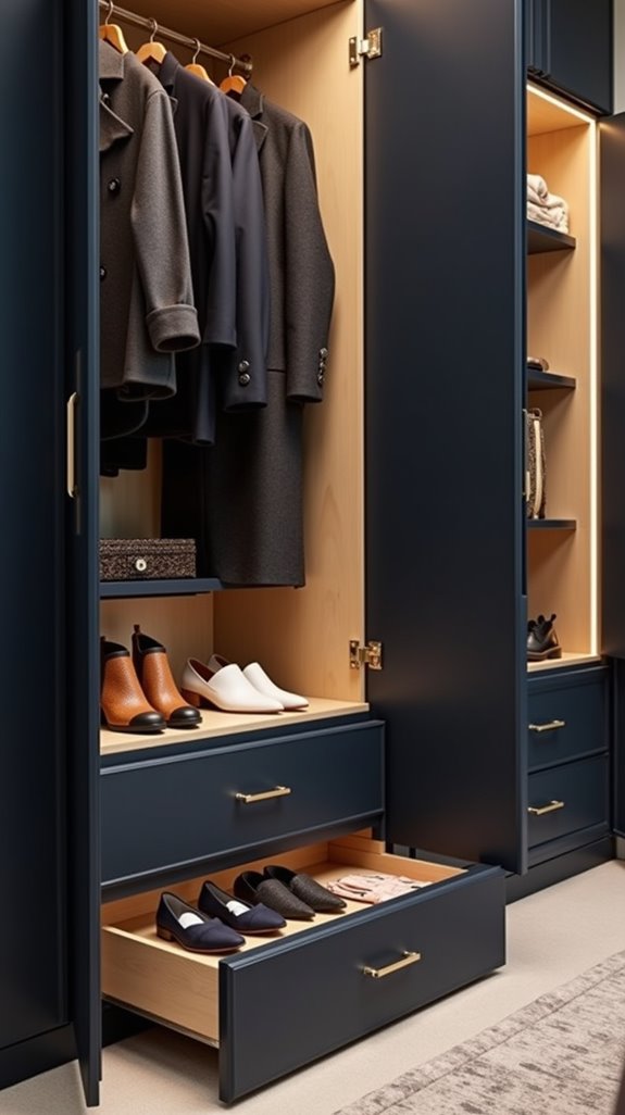 stylish pull out shoe organization
