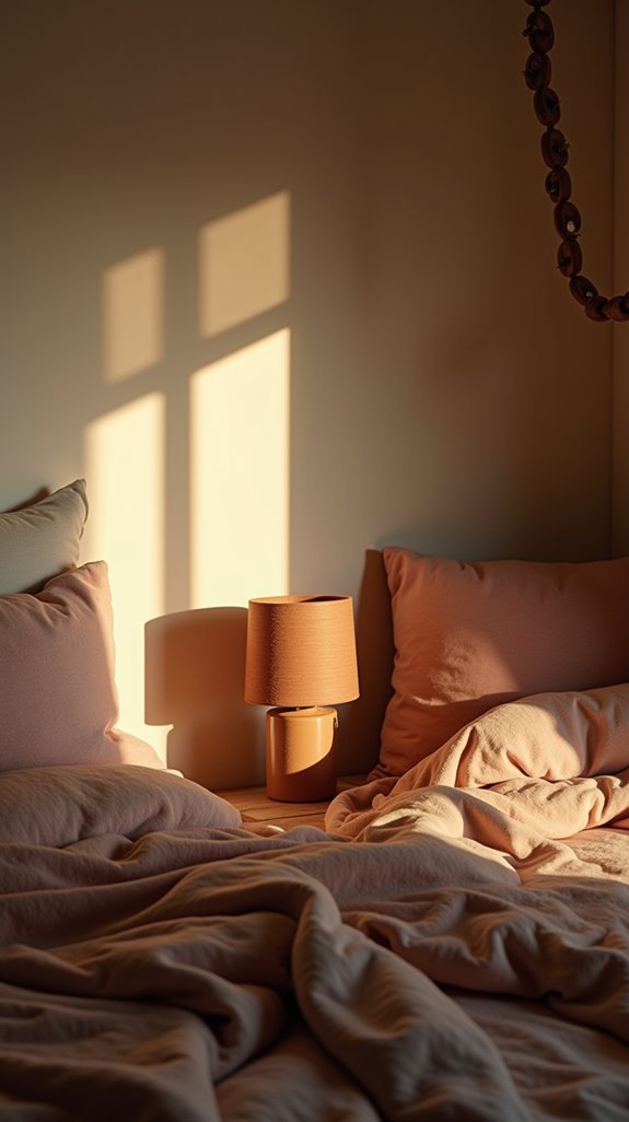 terracotta lamps create ambiance