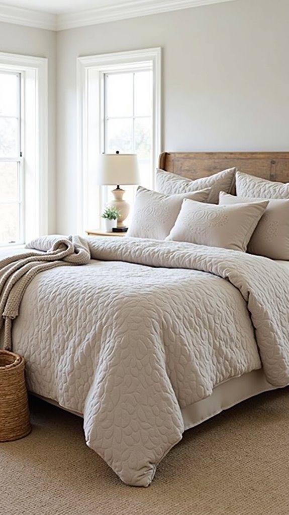 textured bedding for comfort