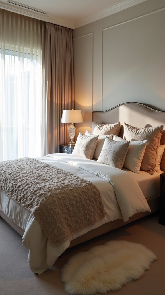 textured layered bedding design