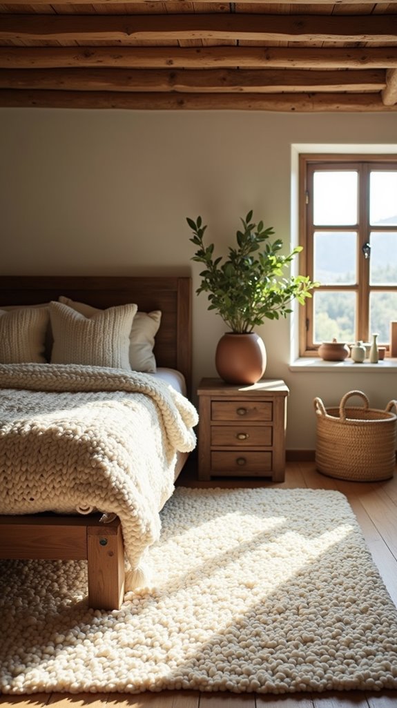 textured wool rugs enhance comfort