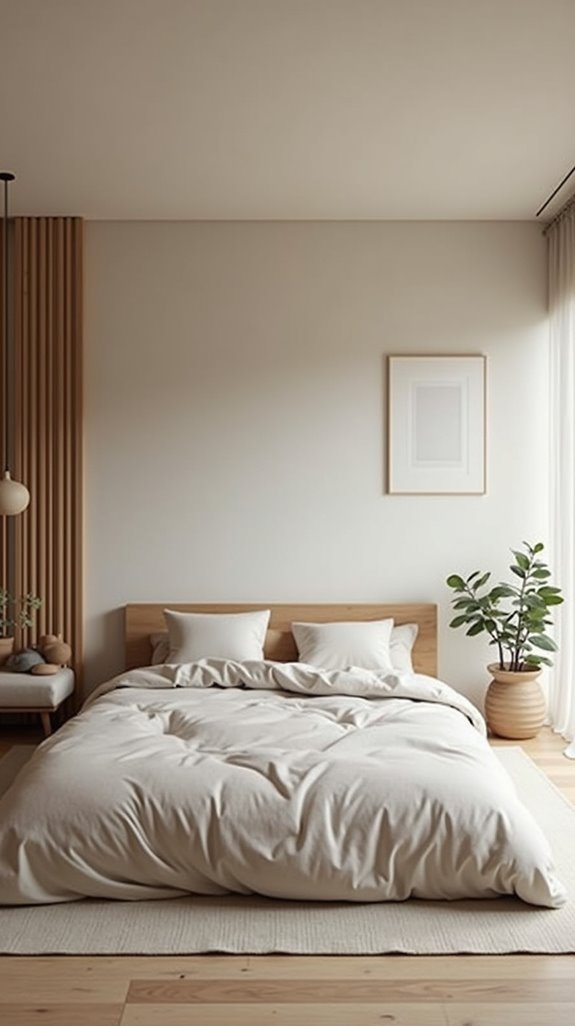 tidy minimalist bedroom retreat