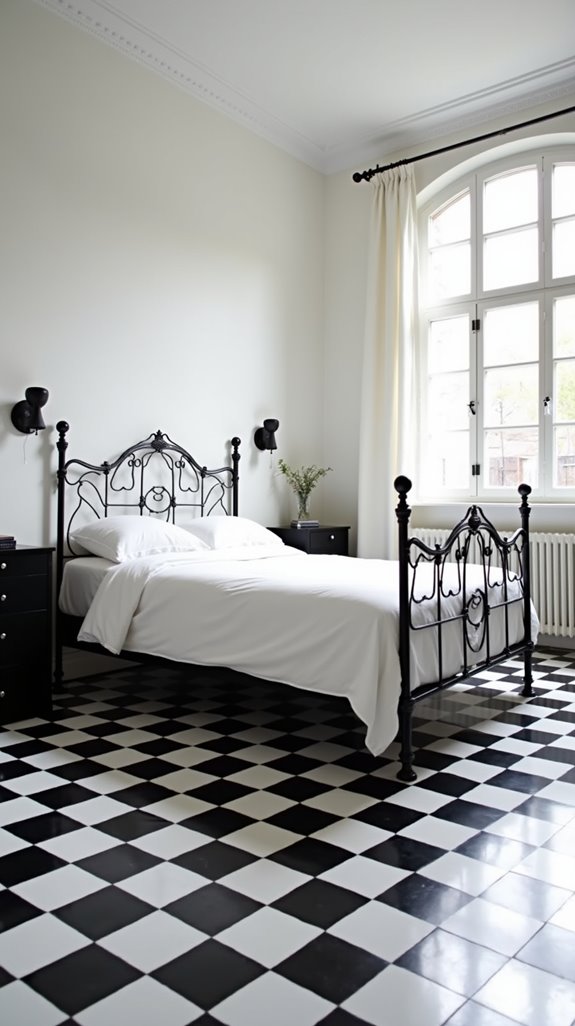 timeless checkerboard flooring elegance