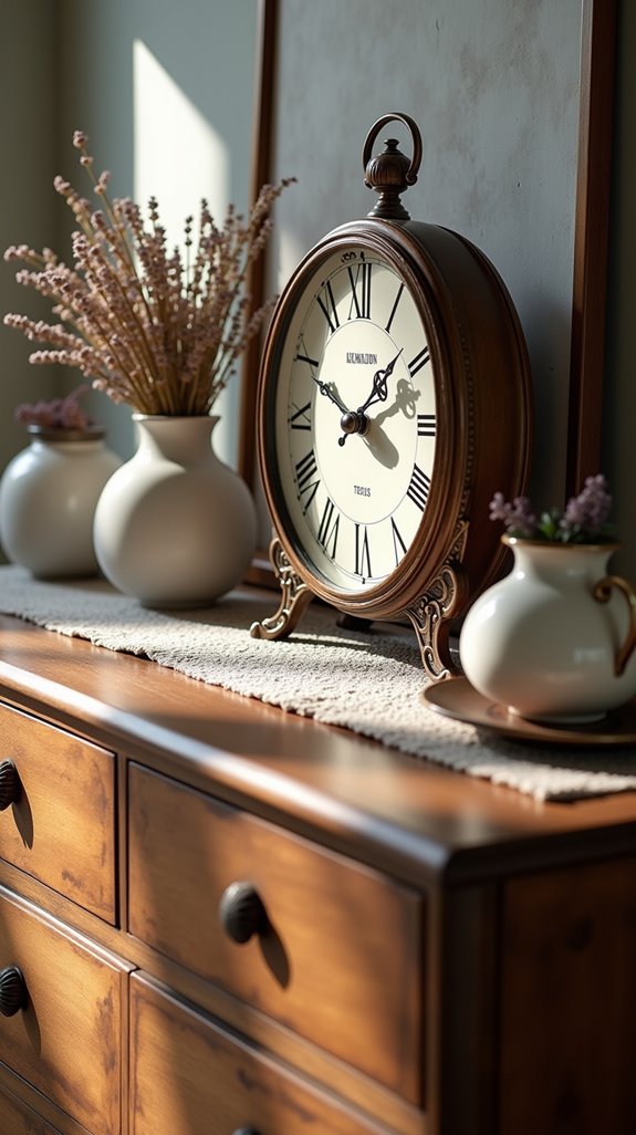 timeless vintage clock charm