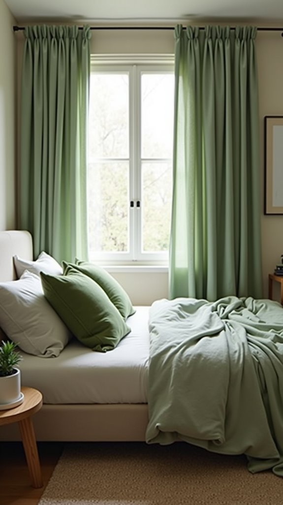 tranquil elegance with curtains