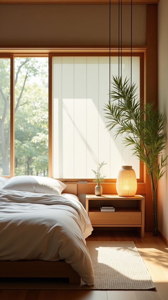 tranquil japanese bedroom design
