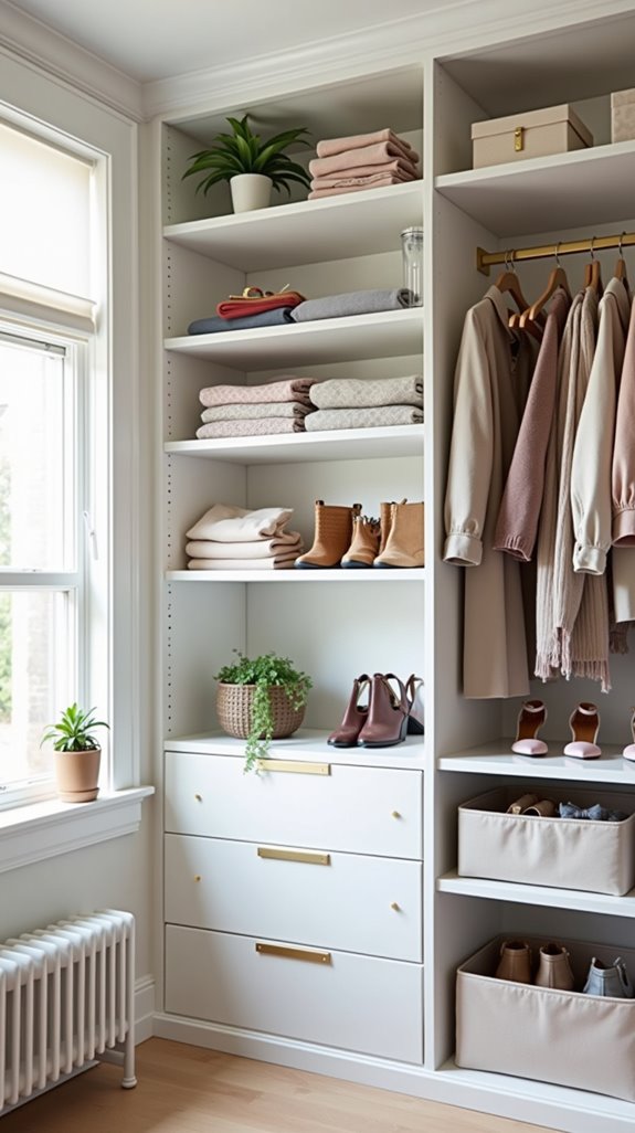 transform bookcase into closet