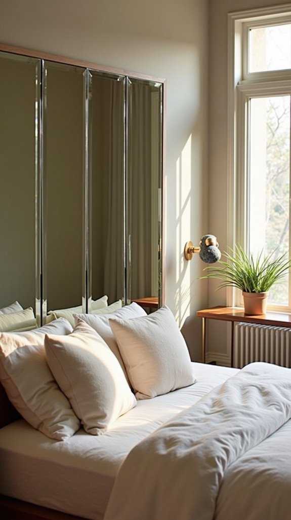 transformative mirror feature wall