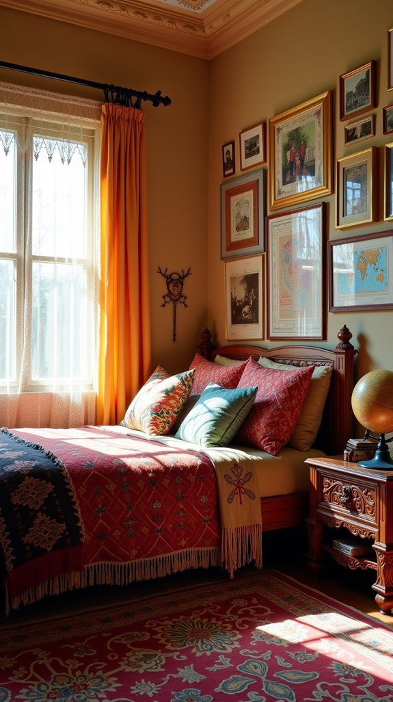 travel inspired bedroom decor