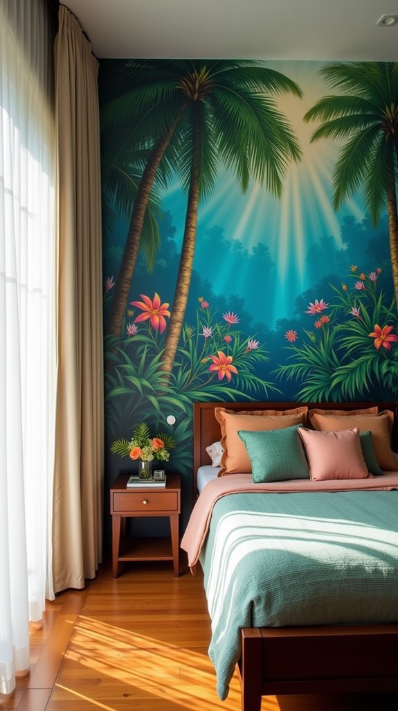 tropical murals for bedrooms