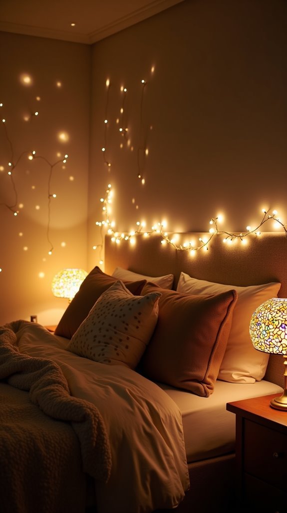 vibrant color mosaic lamps