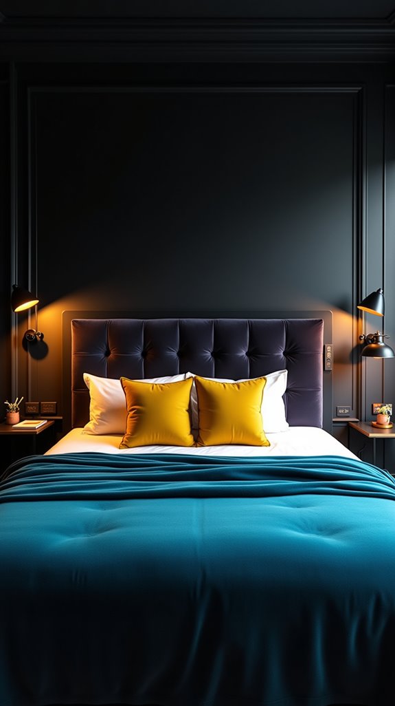 vibrant color pops enhance decor