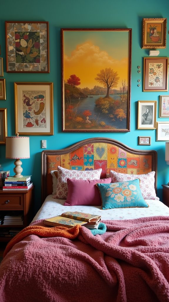 vibrant eclectic wall expression