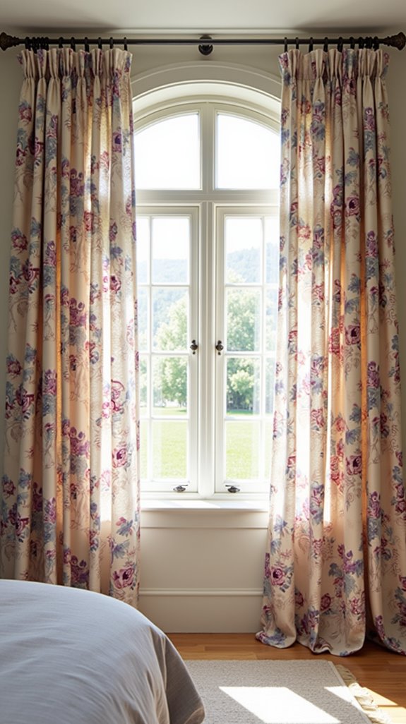 vibrant floral curtain designs