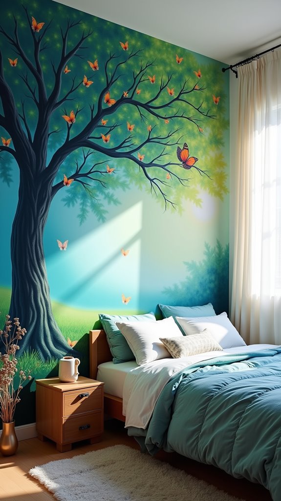 vibrant murals enhance spaces