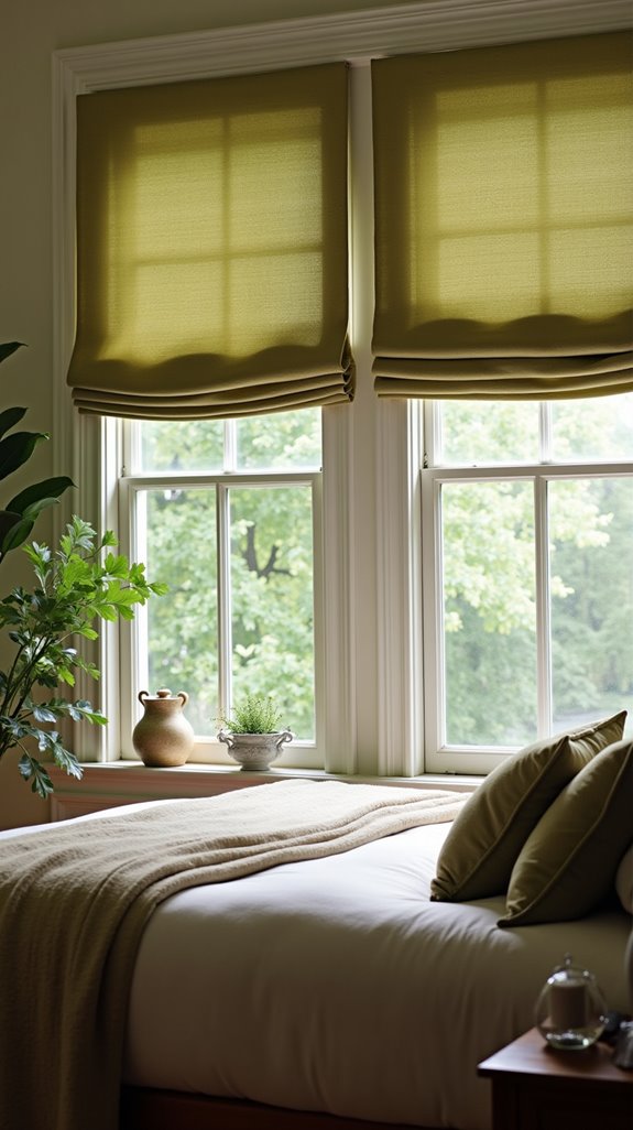 vibrant olive bedroom inspiration