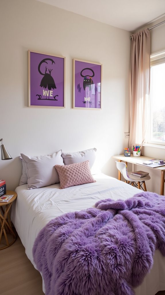 vibrant purple frame decor