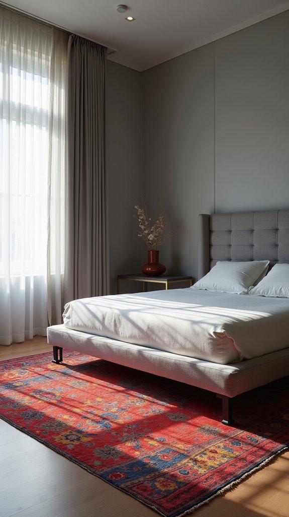 vibrant rugs enhance serenity