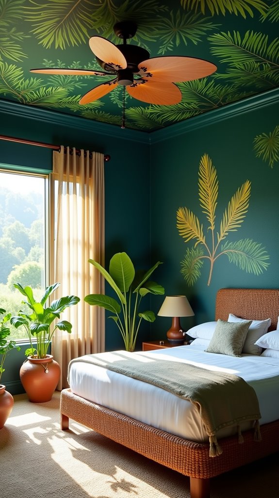 vibrant tropical jungle decor