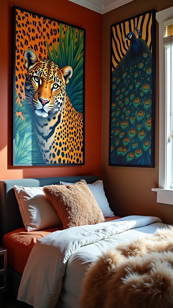 vibrant wildlife inspired decor