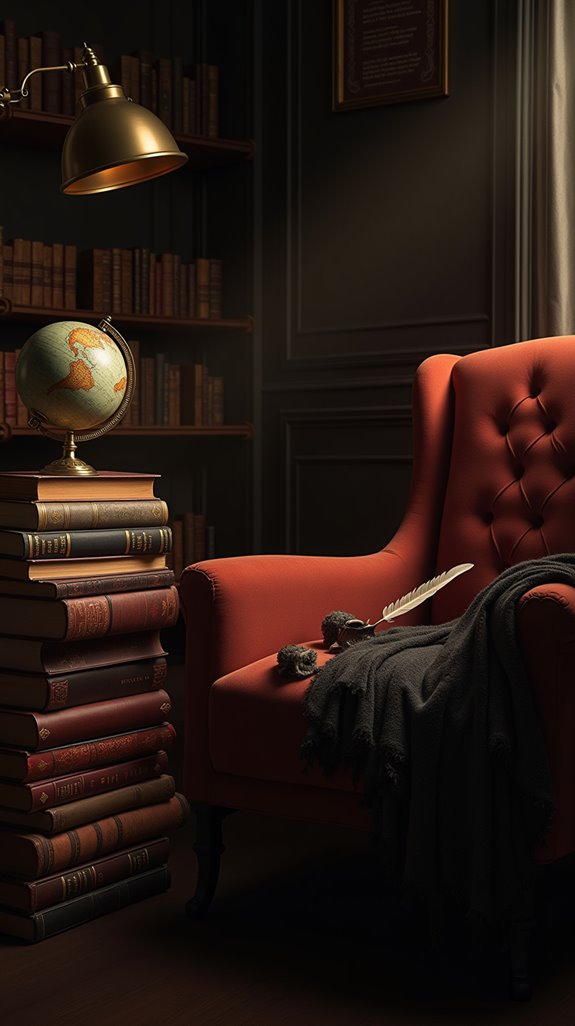 vintage books create ambiance