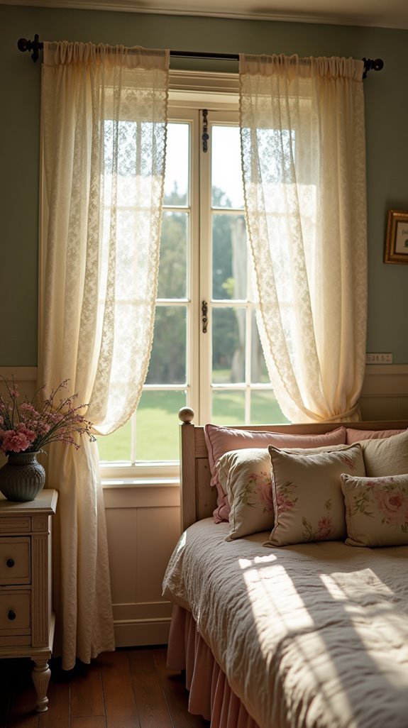 vintage lace curtain elegance