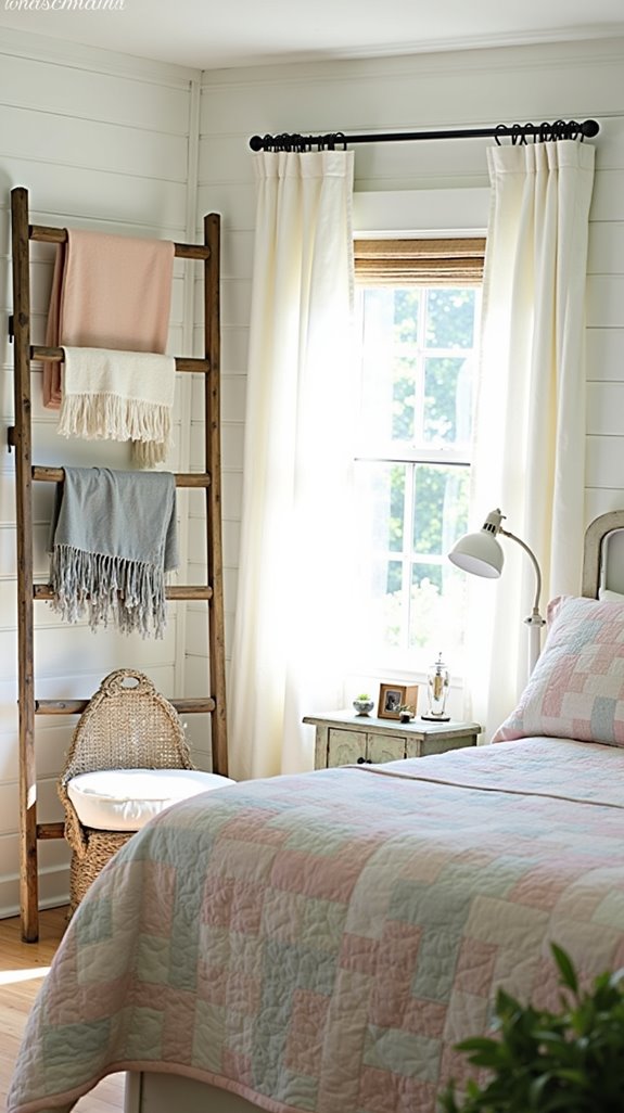 vintage ladder home decor