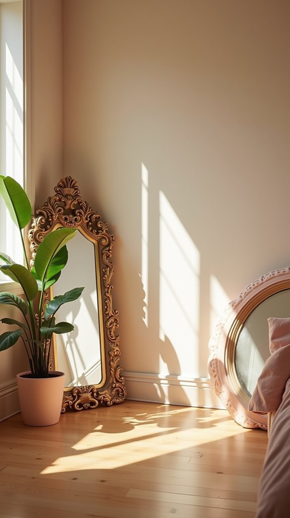 vintage mirrors enhance charm