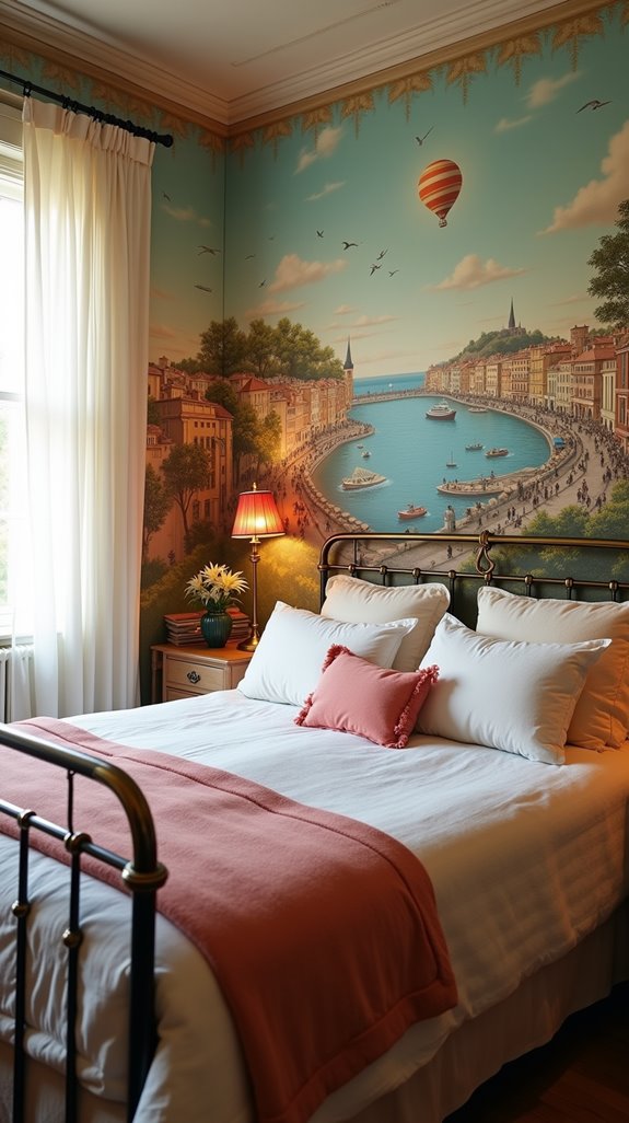 vintage travel mural inspiration