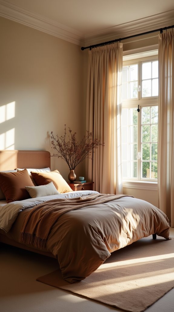 warm comforting bedroom retreat