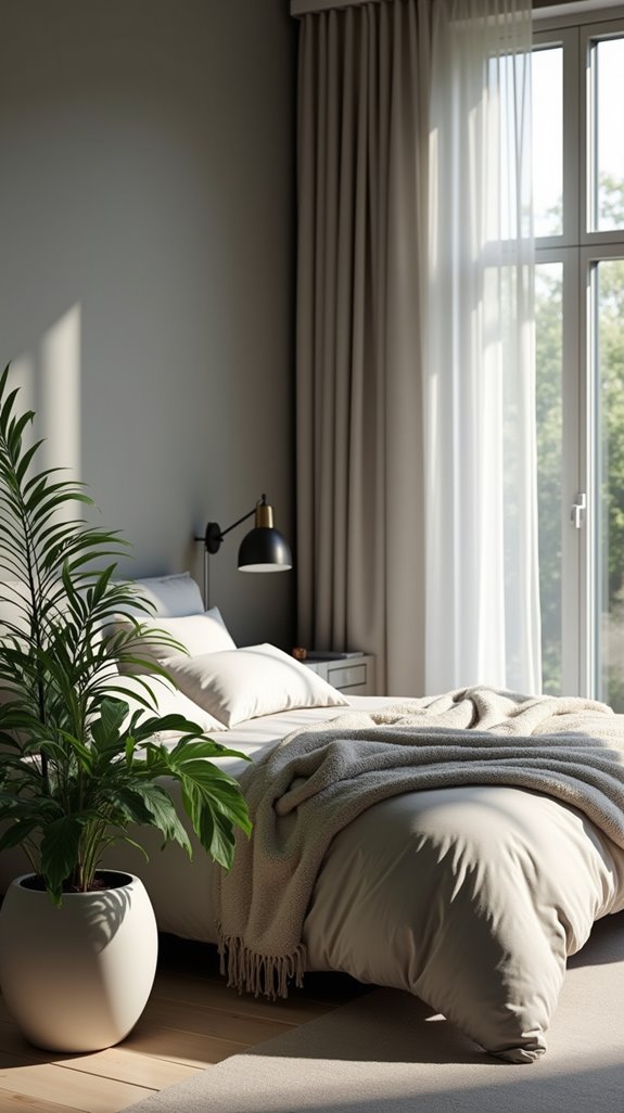 warm grey and greenery