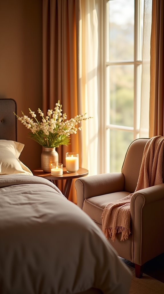 warm scented candle ambiance