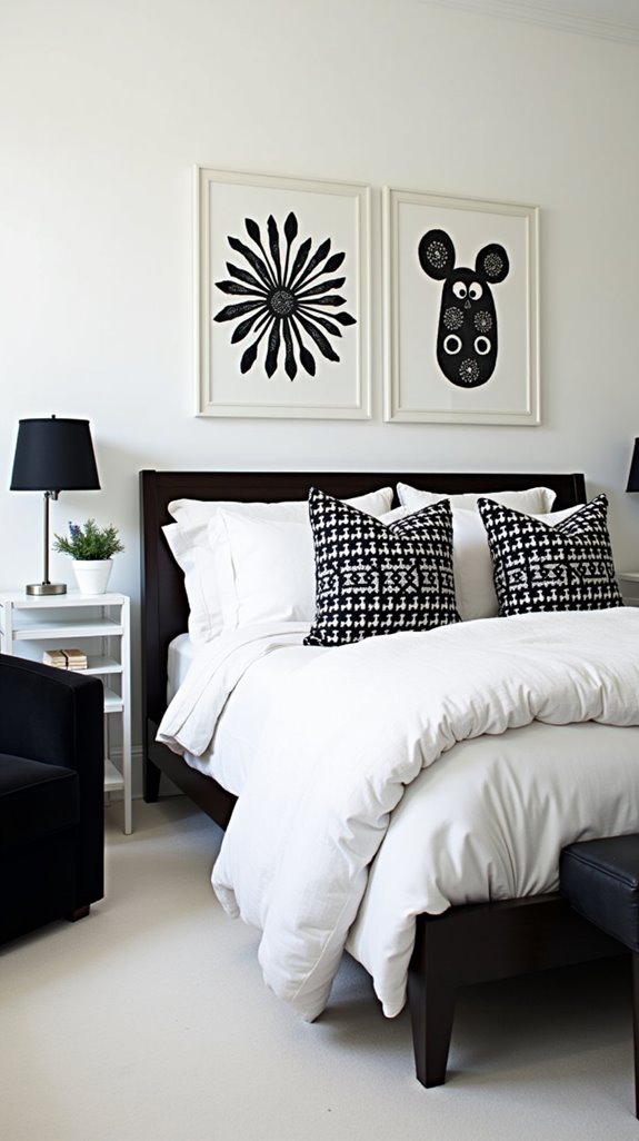 whimsical black and white artistry