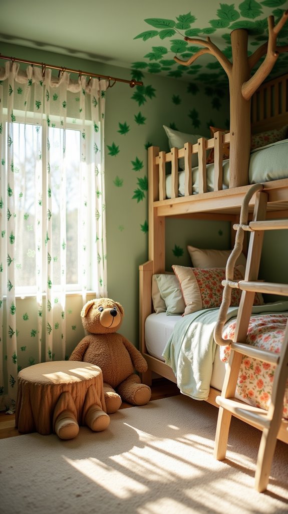whimsical nature themed toddler retreat